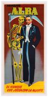 PROFESSOR ALBA: THE MAN WHO PLAYS WITH DEATH: Spanish Insert Style Magic Poster