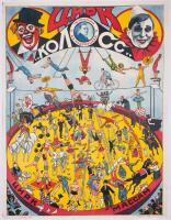 Rare: 1920-30 Russian Circus Poster: Spectacular Lithographic Art at Center Ring. Wait. Is that Charlie Chaplin?