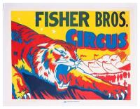 Fisher Bros. Circus: Outstanding Silk Screen, Vintage Original Poster in Superior Condition from the 1950s