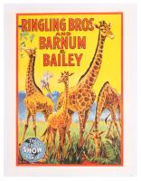 Ringling Bros & Barnum and Bailey Circus. Spectacular Image of Giraffes. Vintage Original Poster from 1944