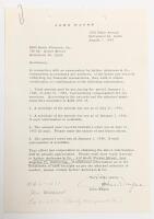 John Wayne: Typed Letter Signed On Letterhead to RKO Radio Pictures Dated August 7, 1953. LOA by James Spence.