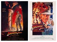 INDIANA JONES AND THE TEMPLE OF DOOM: Original Advance One Sheet and Original Engagement Onesheet. Mint Rolled