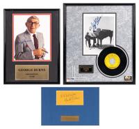 Jerry Lee Lewis, George Burns and Author Harold Robbins. Two Limited Edition Presentation, One Signature