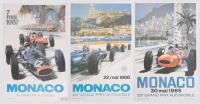 Michael Turner. Monaco Grand Prix 23-25 / 1965-67 Three (3) Vintage Original Lithographs