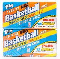 Two (2) Boxes 1992-93 NBA Basketball Cards Complete Set of Series 1 and 2 Factory Sealed