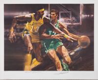 Autographed Limited Edition Lithograph by Wilt Chamberlain and John Havlicek. PSA/DNA Authentication
