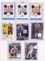 Nikola Jokic: Seven (7) Sports Cards Each with Fabric Swatches with Three Also Having Jokic's Signature. One (1) Card Panini Con
