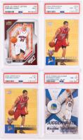 Stephen Curry Collection of Four(4) Collectible Sports Cards: Including Two Rookie Cards PSA Graded 8.5 and 6 Pis a Panini Excal