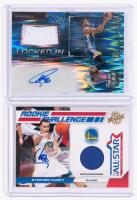 Stephen Curry: Two Limited Edition Signed Fabric Cards by Panini, Rookie Challenge All Star #14 and Locked In #54