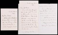 Group of Three Henry Wadsworth Longfellow Autograph Letters Signed, 1872&acirc;&euro;&ldquo;1878