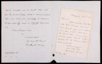 Washington Irving &acirc;&euro;&ldquo; Two Autograph Letters Signed, 1850 & 1859