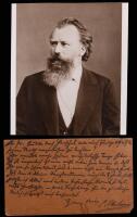 Johannes Brahms Autograph Postcard Signed &acirc;&euro;&ldquo; January 25, 1879