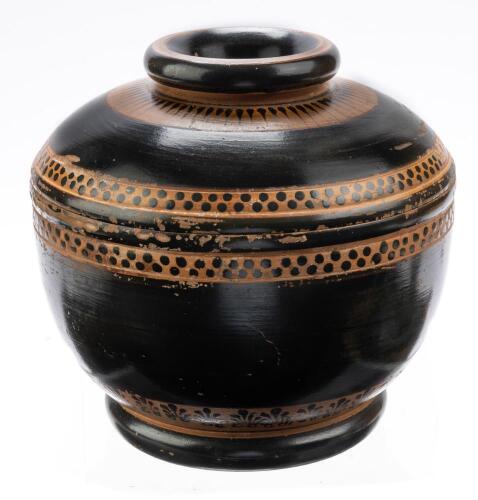 Attic Blackware Pyxis, Hellenistic Period 4th-3rd Century B.C.