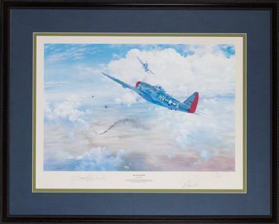 "The Ace&acirc;&euro;&trade;s Pursuit" by Roberto Cernuda, Signed by Francis Gabreski