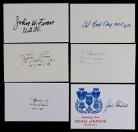 23 Signed Cards from Aviation Medal of Honor Recipients Including Foss, Hudner, Stockdale, and Zeamer