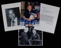 5 Signed Large Items from Distinguished WWII Medal of Honor Recipients Including Fluckey, Williams, and Baker