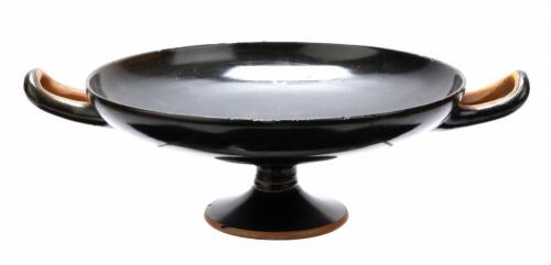 Quite Fine Stemmed Attic Kylix ca. 480 B.C. in Lustrous Black Glaze