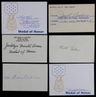 21 Signed Index Cards from Distinguished WWII Medal of Honor Recipients Including Lucas, Williams, and Urban