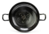 Campanian Pottery; Choice Large Stemmed Black Ware Kylix, 3rd Century B.C.