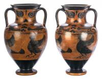 Magnificent Twin-Handled Etruscan Amphora Attributed to Micali Painter ca. 525-500 B.C.