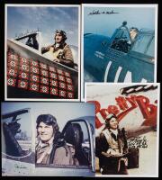 5 World War II Signed Photographs of Celebrated American Ace Icons Featuring Gabreski, Olds, and Mahurin
