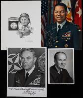 13 Signed Photos of Prominent U.S. Military Leaders Including Powell, Ridgway, and Haig