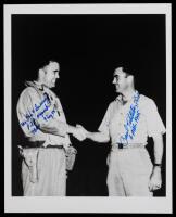 Signed 8x10 Photo by Paul Tibbets and Charles Sweeney, Pilots of the Hiroshima and Nagasaki Missions