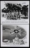 Two Signed Photos by Robert Morgan, Pilot of the B-17 Memphis Belle and B-29 Dauntless Dotty