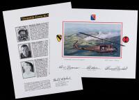 Signed Aviation Art Print &acirc;&euro;&oelig;Airmobile Earns Its Spurs&acirc;&euro; by Gen. Hal Moore, Ed Freeman, and Bruce Crandall