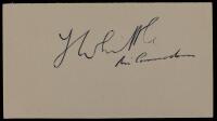 Signed Card by Sir Frank Whittle, Inventor of the Turbojet Engine