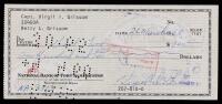 1960 Signed Bank Check by Astronaut Virgil "Gus" Grissom