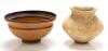 Pair of Iron Age Terra Cotta Pieces: Pot from the 1st Millennium B.C. and in Choice Condition, One Bowl from Late Period 700-475