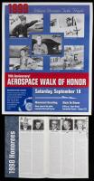 Lancaster Aerospace Walk of Honor Enshrinees 1998 & 1999: Signed Poster and Program