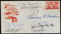 Golden Age of Aviation Commemorative Envelope Signed by Yeager, Doolittle, Knight, and Five Other Pioneers