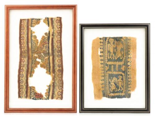 Coptic Textile Fragments 4th -6th Century, Carefully Archived and Presented in Frames