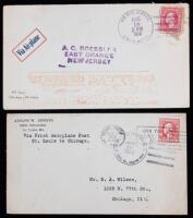 1920 First Official Experimental Flight Covers Group.
Chicago to St. Louis Aug 16, 1920 (error in postmark "1919"instead of "19
