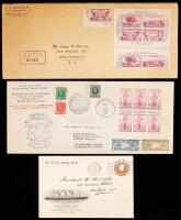 1936 Hindenburg & Queen Mary Covers Group.
Roundtrip attractive cover by first flight Hindenburg US to Germany May 4, 1936 then