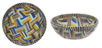 Magnificent Egypto-Roman Short Strip Mosaic Glass Bowl ca. Late Century B.C. to 1st Century B.C., A Museum Quality Piece