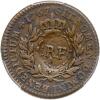 1767 French Colonies Sou, counterstamped RF