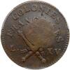 1767 French Colonies Sou, counterstamped RF - 2