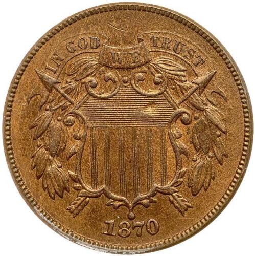 1870 2C ANACS MS62 RB