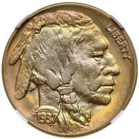 1937-D Buffalo 5C NGC MS66