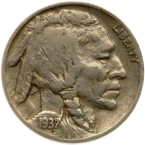 1937-D Buffalo 5C. 3 Legs ANACS F12 Details