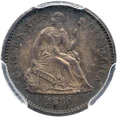 1860 Liberty Seated H10C PCGS AU58