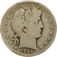 1896-S Barber Half Dollar