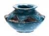 Egyptian Black and Blue Glaze Faience Cosmetic Pot, New Kingdom