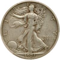 1921-S Liberty Walking 50C PCGS EF40