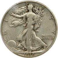 1938-D Liberty Walking Half Dollar