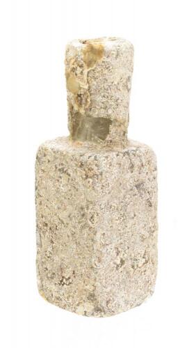 Late Roman Period Rectangular Glass Bottle, ca 4th-5th Century A.D.