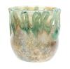 Roman Glass; Intriguing Translucent Green Glass Jar with Heavy Blue/Green Glass Zig-Zag Patterned Embellishment ca. 4th-5th Cent